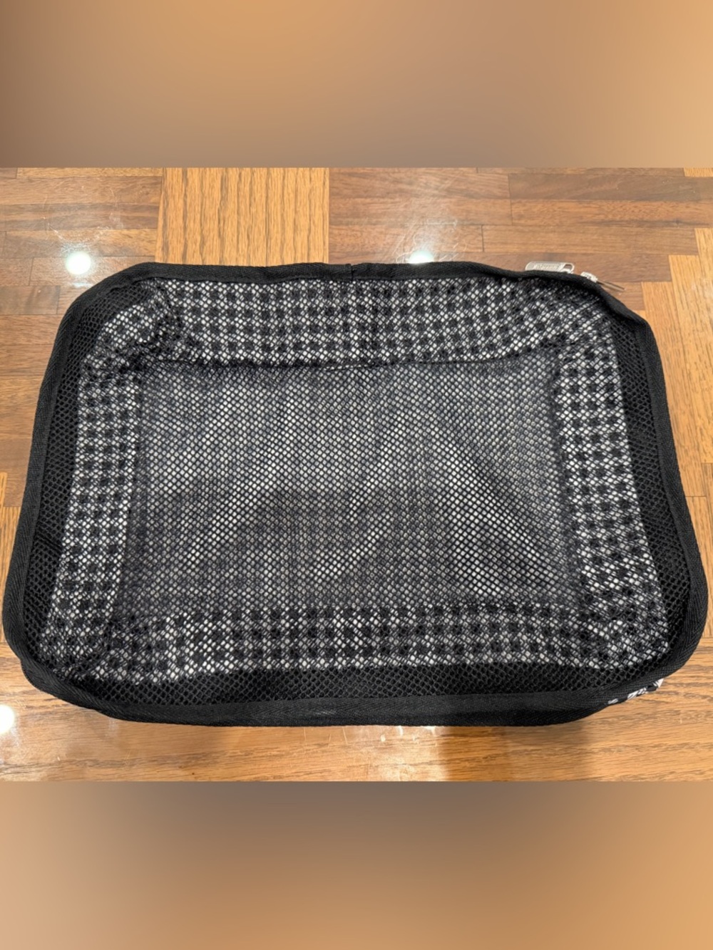 Lesportsac medium packing cube with gingham pattern